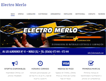 Tablet Screenshot of electromerlo.com